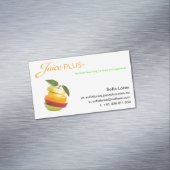 JP+ 磁石によってスライスされるフルーツのオレンジロゴ(カスタマイズ) マグネット名刺 (インサイチュ)