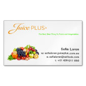 JP+ 磁石のデザート用深皿のオレンジロゴ(カスタマイズ) マグネット名刺 (正面)