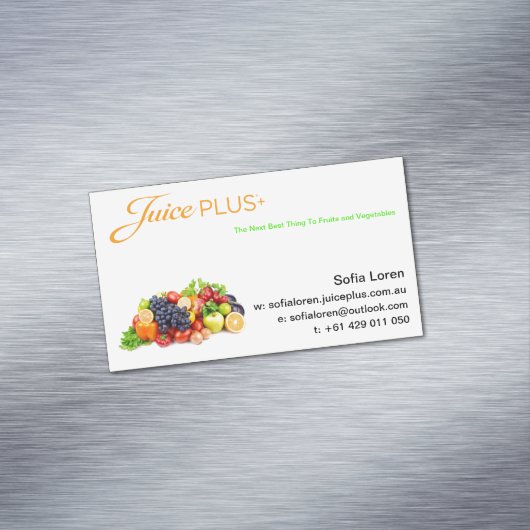 JP+ 磁石のデザート用深皿のオレンジロゴ(カスタマイズ) マグネット名刺 (インサイチュ)