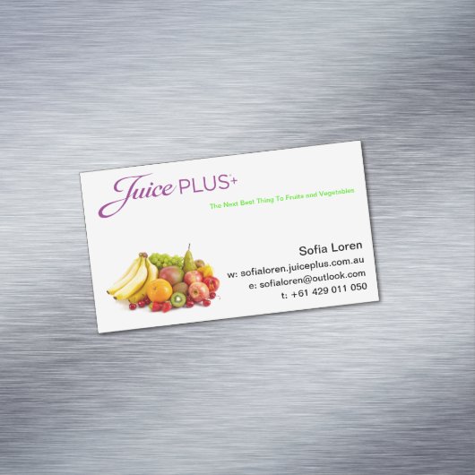 JP+ 磁石のバナナの紫色のロゴ(カスタマイズ) マグネット名刺 (インサイチュ)