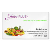 JP+ 磁石の新鮮な果物の紫色のロゴ(カスタマイズ) マグネット名刺 (正面)