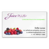 JP+ 磁石の果実の紫色のロゴ(カスタマイズ) マグネット名刺 (正面)