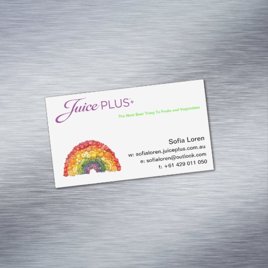 JP+ 磁石の虹の紫色のロゴ(カスタマイズ) マグネット名刺 (インサイチュ)