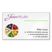 JP+ 磁石の野菜パイ紫色のロゴ(カスタマイズ) マグネット名刺 (正面)