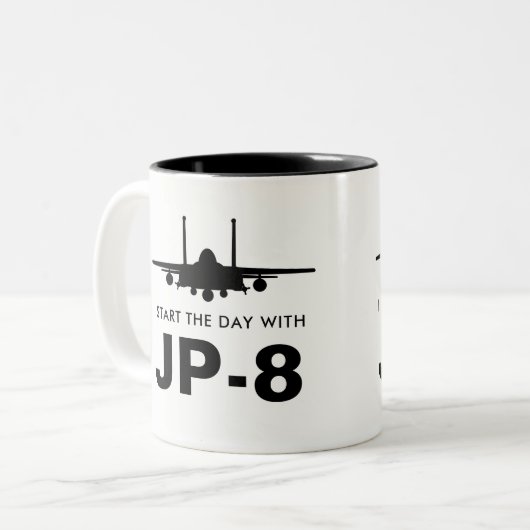 JP-8殴打のワシのマグとの日始めて下さい ツートーンマグカップ (正面左)