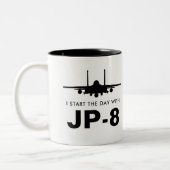 JP-8殴打のワシのマグとの日始めて下さい ツートーンマグカップ (左)