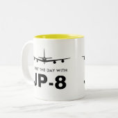 JP-8 KC-135 Refuelerの日始めて下さい ツートーンマグカップ (正面左)