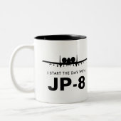 JP-8 Warthog A-10のマグとの日始めて下さい ツートーンマグカップ (左)
