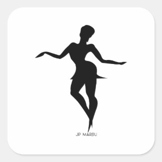JP MAROU Activewear Sticker | Dance Fitness Logo  スクエアシール