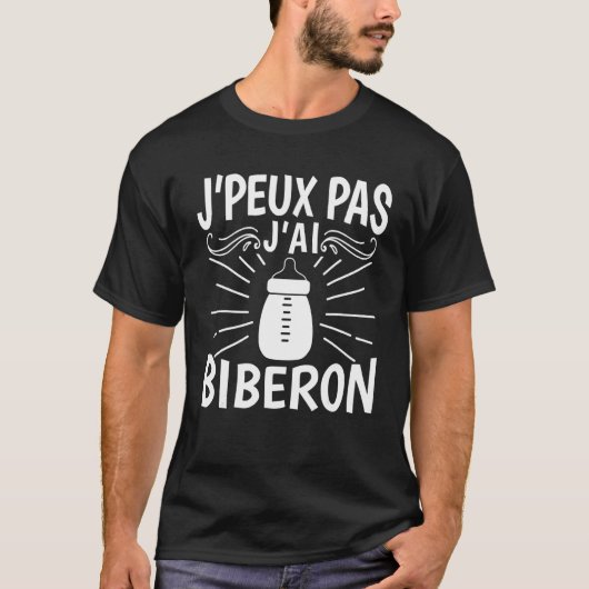 J'peux Pas J'aiベビーの食べ物を与えボトルユーモアの親 Tシャツ (正面)