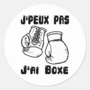 J'peux Pas J'aiボクシング-ボクシングギフトジャージー ラウンドシール