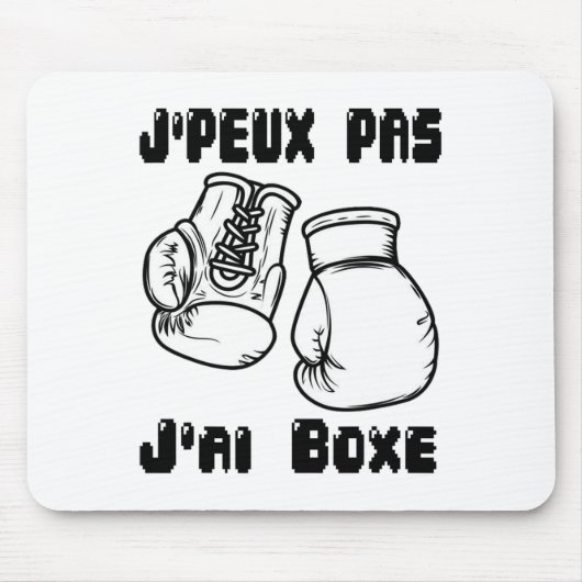 J'peux Pas J'ai Boxing - ボクシングギフトジャージ マウスパッド (正面)