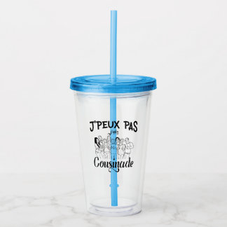 j'peux pas j'ai cousinade アクリルタンブラー