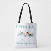 j'peux pas j'ai natation synchronisée トートバッグ (正面)