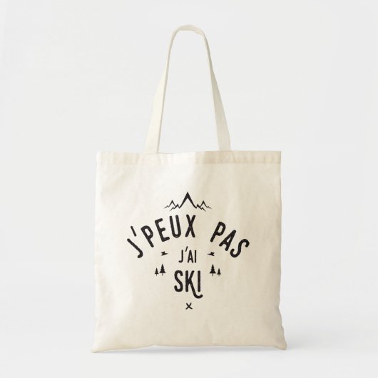 J'peux pas j'ai ski トートバッグ (正面)
