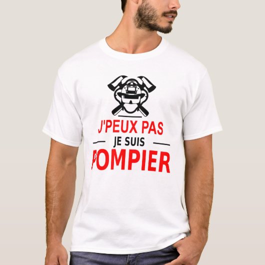 j'peux pas je suis pompier tシャツ (正面)