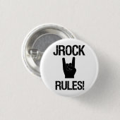 Jrockはバッジを支配します 缶バッジ (正面&裏面)