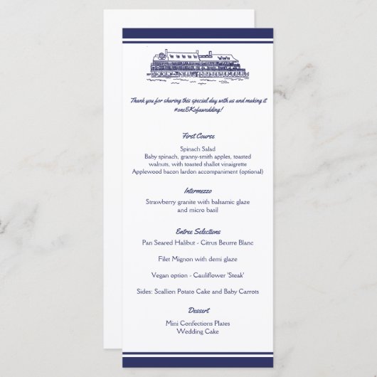 JRoy航海ののネイビー結婚ズ・メニューv7のいかり メニュー (正面/裏面)