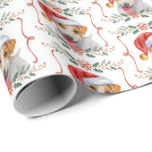 JRTドッグパターンクリスマスラッピング紙 ラッピングペーパー (ロールコーナー)