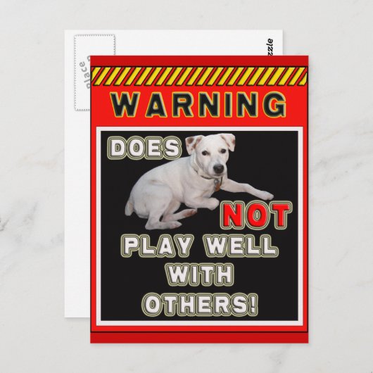 JRT警告の – 他の人と遊は上手くいかない！ ポストカード (正面/裏面)