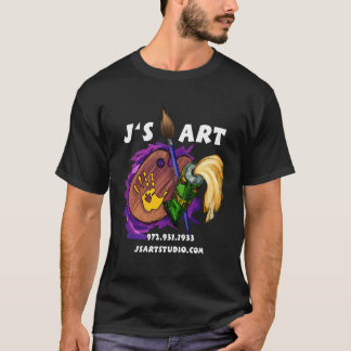 Jsの芸術のスタジオの黒のTシャツ Tシャツ
