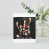 JSバッハのグラフィックおもしろい&コーヒー引用文ギフト&カード ポストカード (スタンド正面)