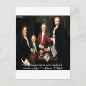 JSバッハのグラフィックおもしろい&コーヒー引用文ギフト&カード ポストカード (正面)