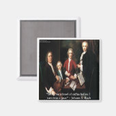 JSバッハのグラフィックおもしろい&コーヒー引用文ギフト&カード マグネット (正面/裏面)