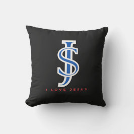 JS I loveイエズスタイポグラフィアート アウトドアクッション