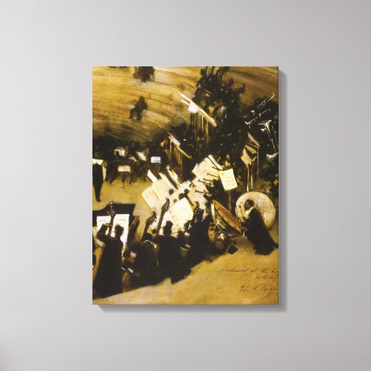 JS Sargentによるパスデループ管弦楽団のリハーサル キャンバスプリント (正面)