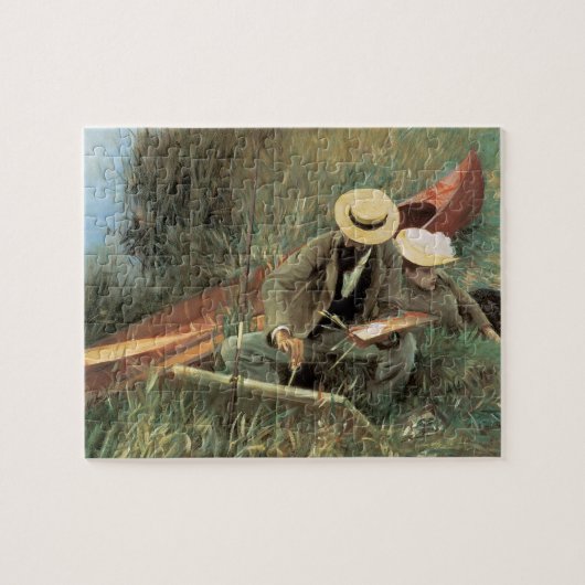 JS Sargentによる妻とのスケッチについて ジグソーパズル (横)