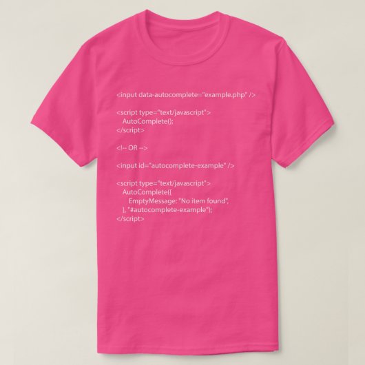 Jsautocompleteheader 1 tシャツ (デザイン正面)
