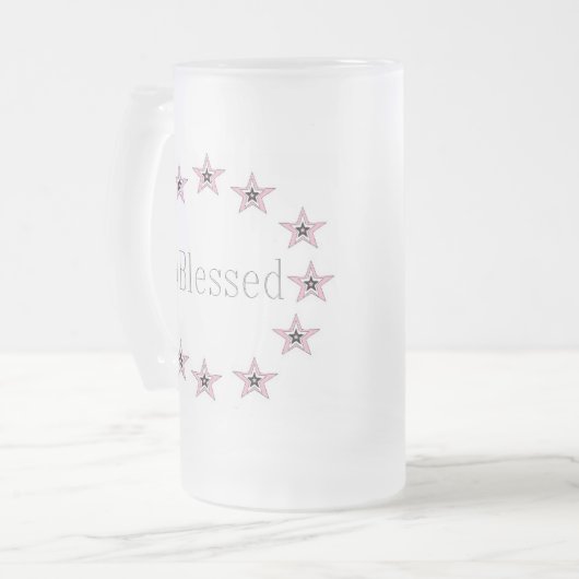 JShao著曇らされた16のozの曇らされたガラスのマグの芸術 フロストグラスビールジョッキ (正面左)