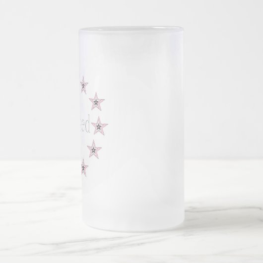 JShao著曇らされた16のozの曇らされたガラスのマグの芸術 フロストグラスビールジョッキ (中央)