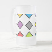 JShao著曇らされた16のozの曇らされたガラスのマグの芸術 フロストグラスビールジョッキ (正面左)