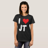 Jt大好き - ハート - 名前 tシャツ (正面フル)