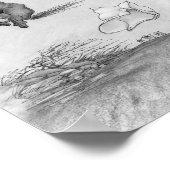 JT08 "A Quiet Hack"白黒 ポスター (角)