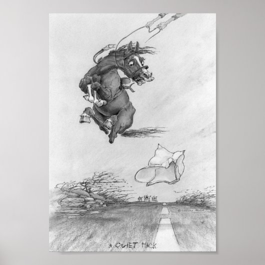 JT08 "A Quiet Hack"白黒 ポスター (正面)