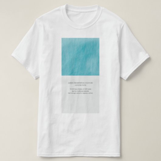 JTC_和紙_turquoise Tシャツ (デザイン正面)