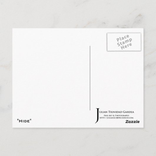 JTGアートポストカードの非表示 ポストカード (裏面)