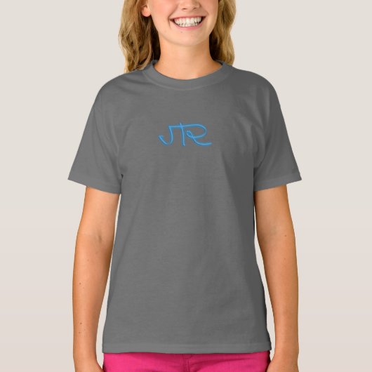 JTRガールズベラぴったりのお子様人形Tシャツ青 Tシャツ (正面)