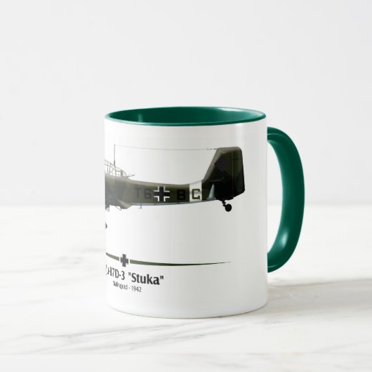 Ju-87 "Stuka" - Luftwaffe - Batalha de Stalingrado マグカップ (正面右)