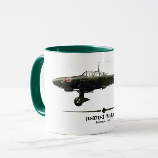 Ju-87 "Stuka" - Luftwaffe - Batalha de Stalingrado マグカップ (正面左)