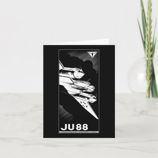 Ju 88第2次世界大戦ドイツ飛行機ヴィンテージ1941グラフィック カード (正面)
