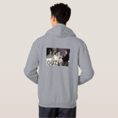 JUAN AND JUANITA GUZMAN ANNIVERSARY-men'sフード付きスウェッ パーカ (裏面フル)