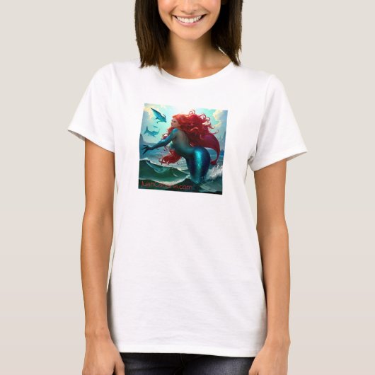 Juan Cabana 2024 NEW著「Red Mermaid」 Tシャツ (正面)