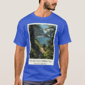 Juan de Fuca Marinerail West Coast Hiking Art Prin Tシャツ (正面)