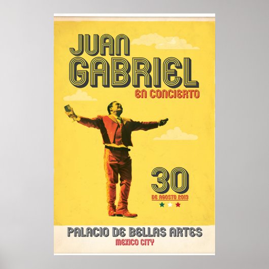 Juan Gabriel Live in Mexico City, Original Print ポスター (正面)