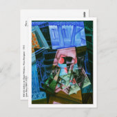 Juan Grisによる窓の前の静物詩 ポストカード (正面/裏面)