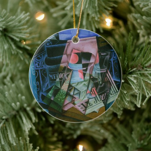 Juan Grisによる開いた窓の前の静物詩 セラミックオーナメント (ツリー)